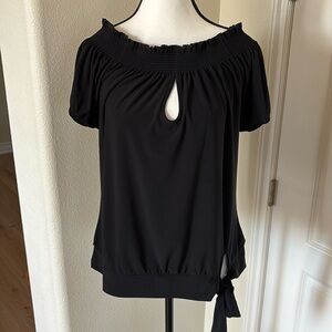WHBM Black Women's Top Large EUC
